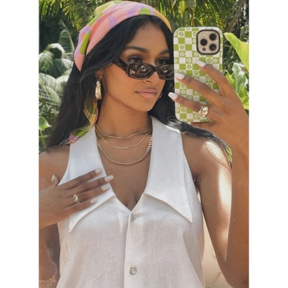 Show Me Your Mumu White Linen Collared A-line Baby Doll Dress - Size Large NWT - Picture 2 of 9